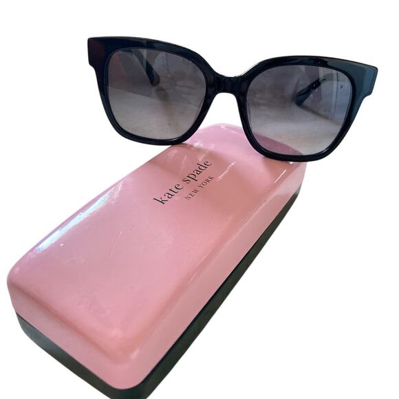Kate Spade Caelyns Square Cat Eye Sunglasses Gold Frame Blue Gradient With Case - Picture 2 of 9